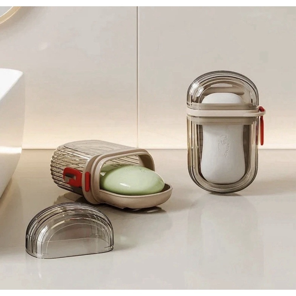 Karebeen 2 Pack Small Travel Soap Case, Leakproof Soap Container
